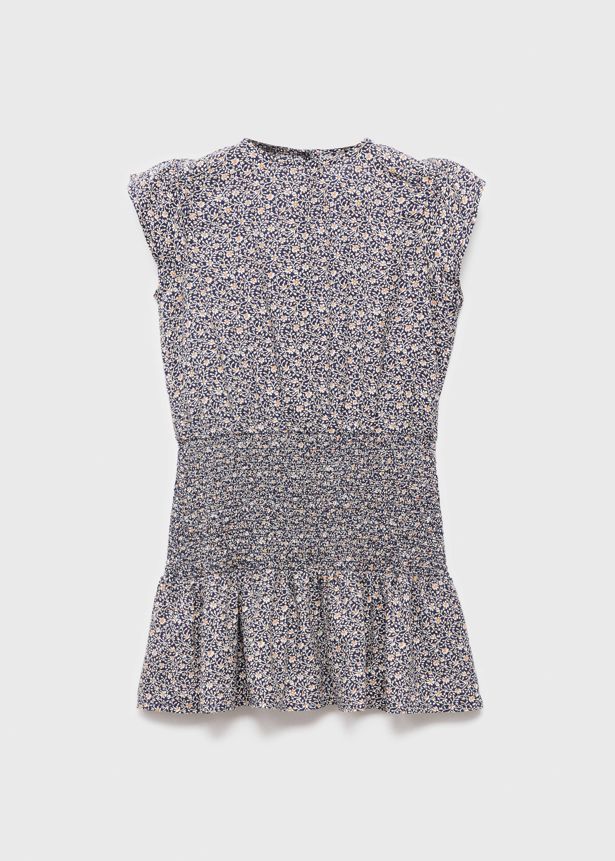 Robe froncée à fleurs - Article sans modèle