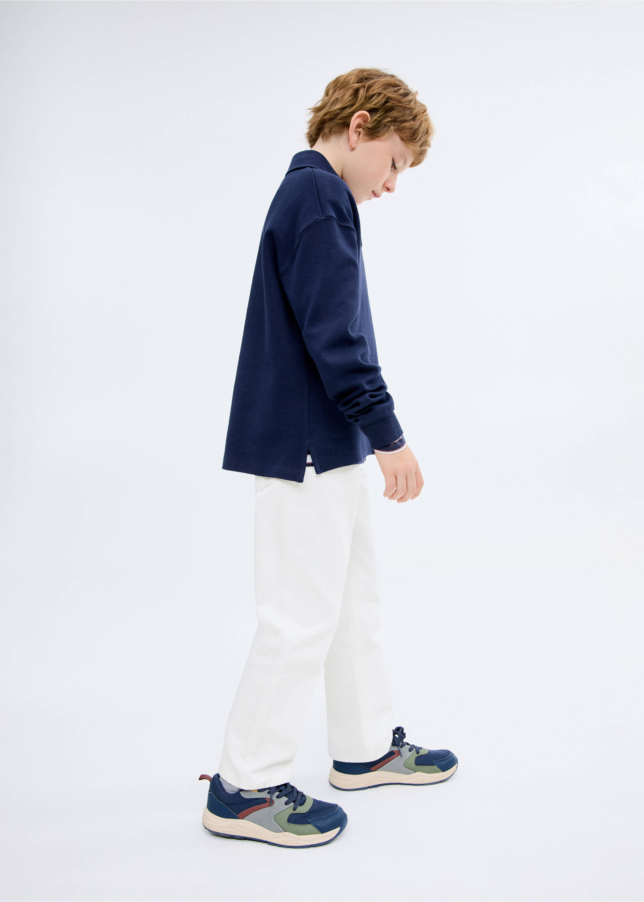 جينز بقصة Dad Fit - رؤية عامة, أبيض. Ref: 17093274-00.