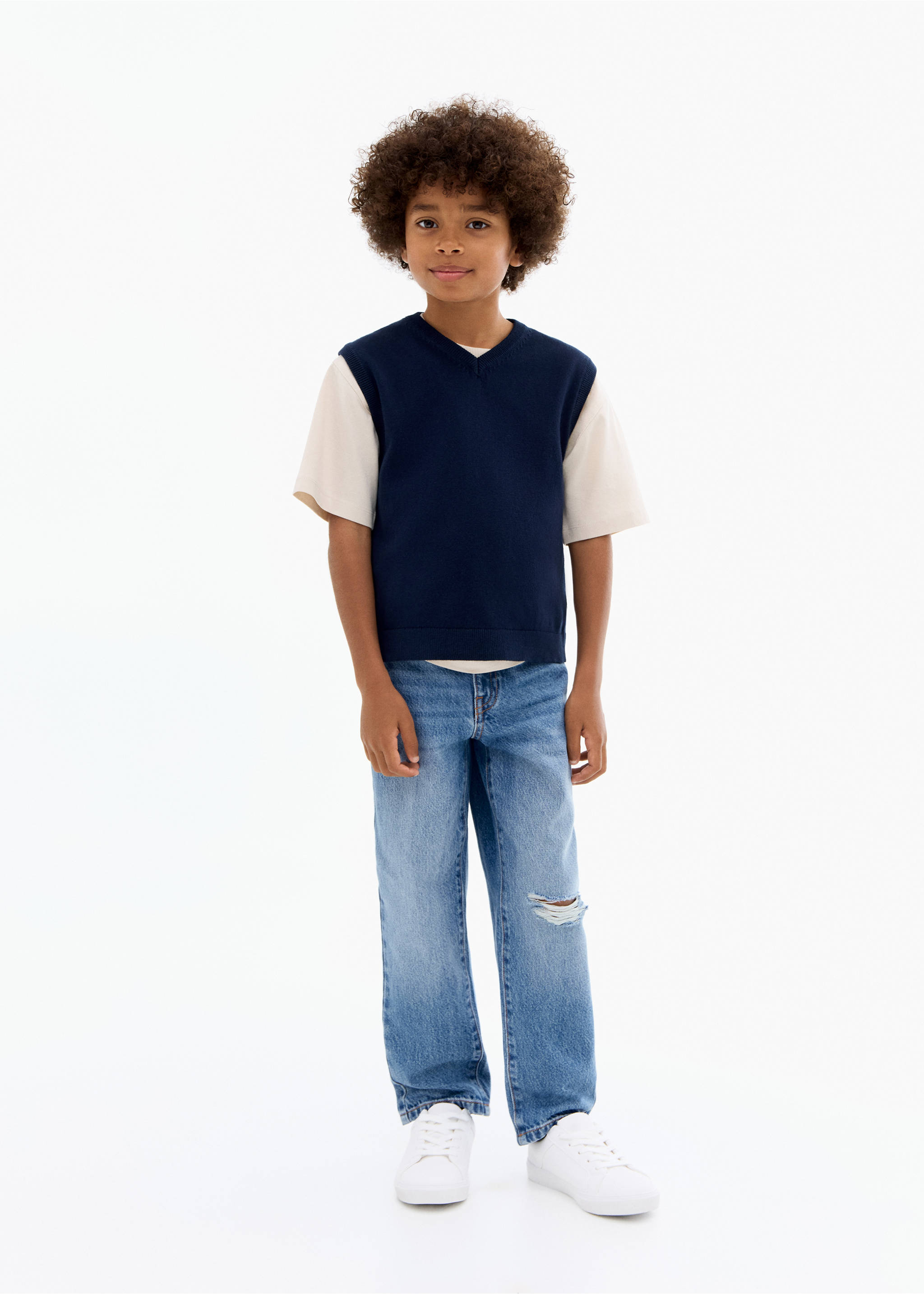 جينز بقصة Dad Fit - رؤية عامة, أزرق متوسط. Ref: 17093274-00.