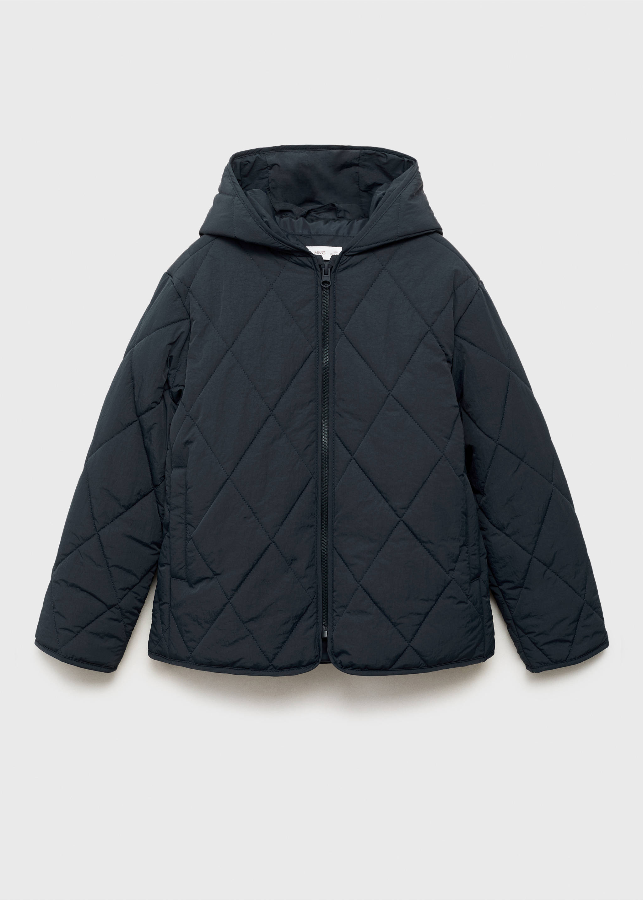 Hood puffer coat - Article without model, Navy. Ref: 17093275-00.