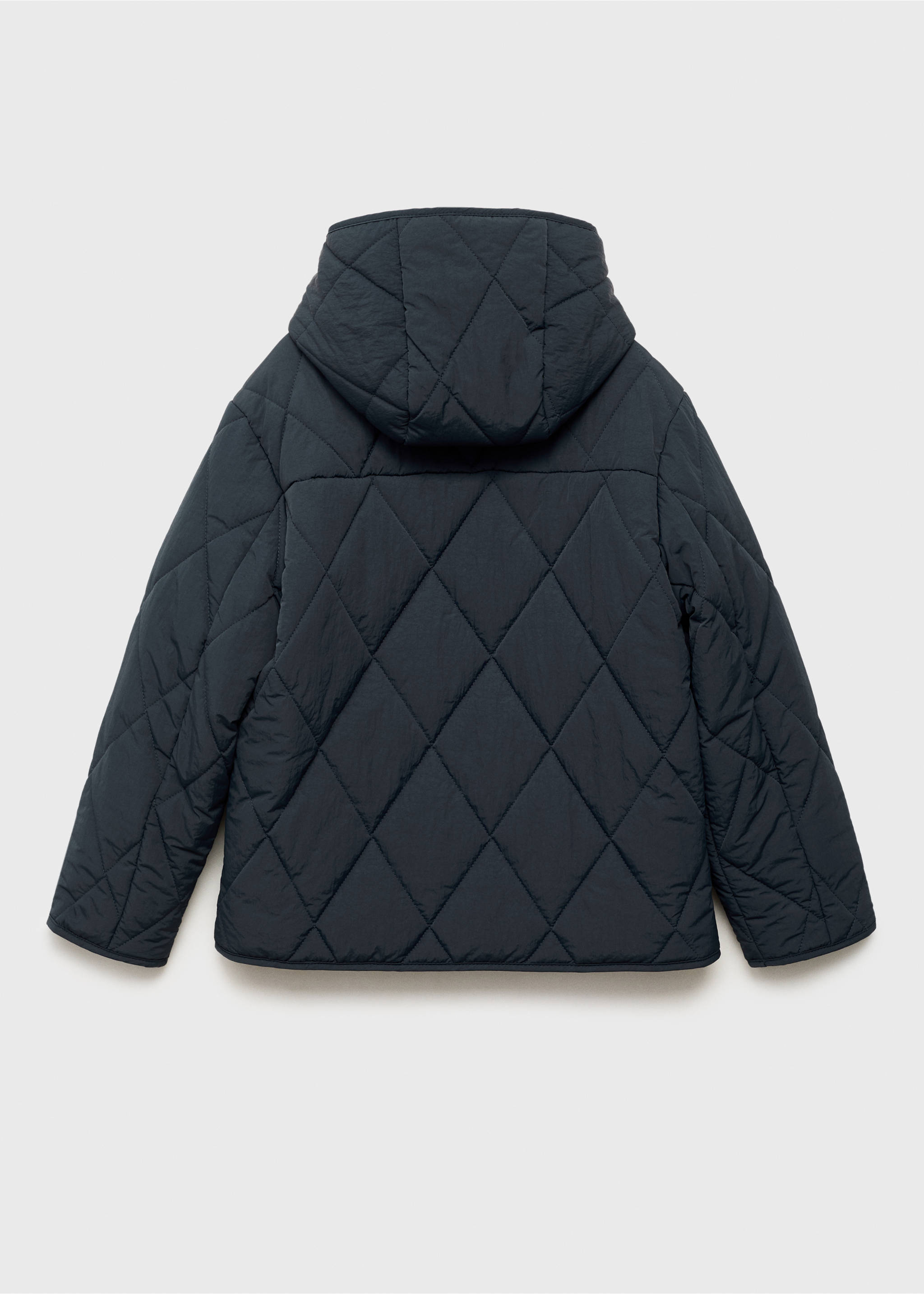 Hood puffer coat - Reverse of the article, Navy. Ref: 17093275-00.