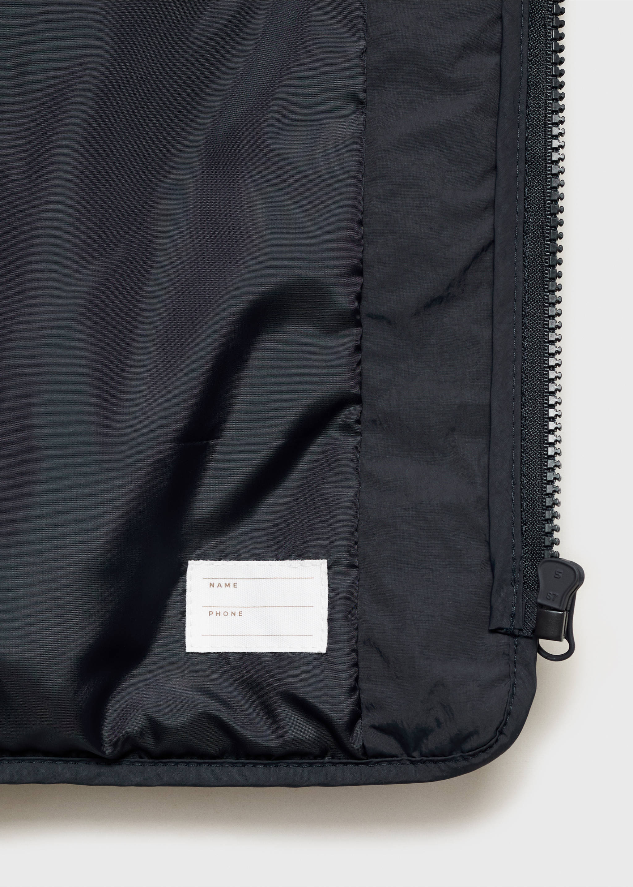 Hood puffer coat - Details of the article 0, Navy. Ref: 17093275-00.