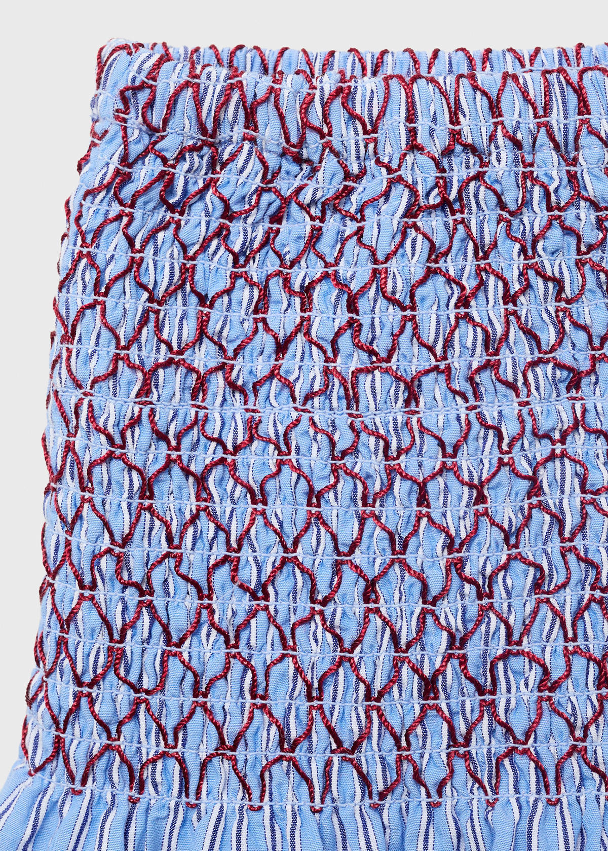 Striped cotton skirt — Blue