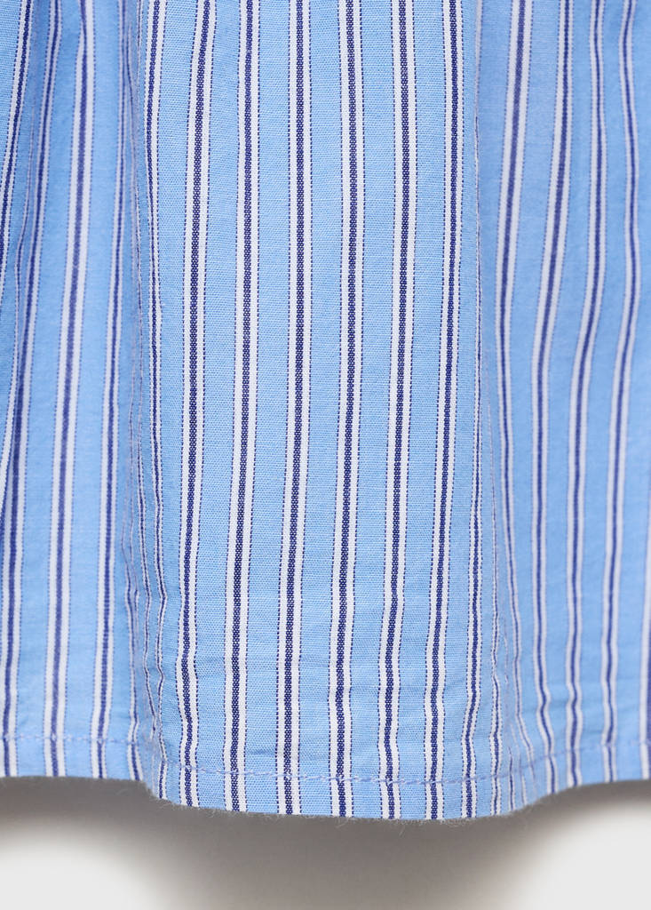 Striped cotton skirt — Blue