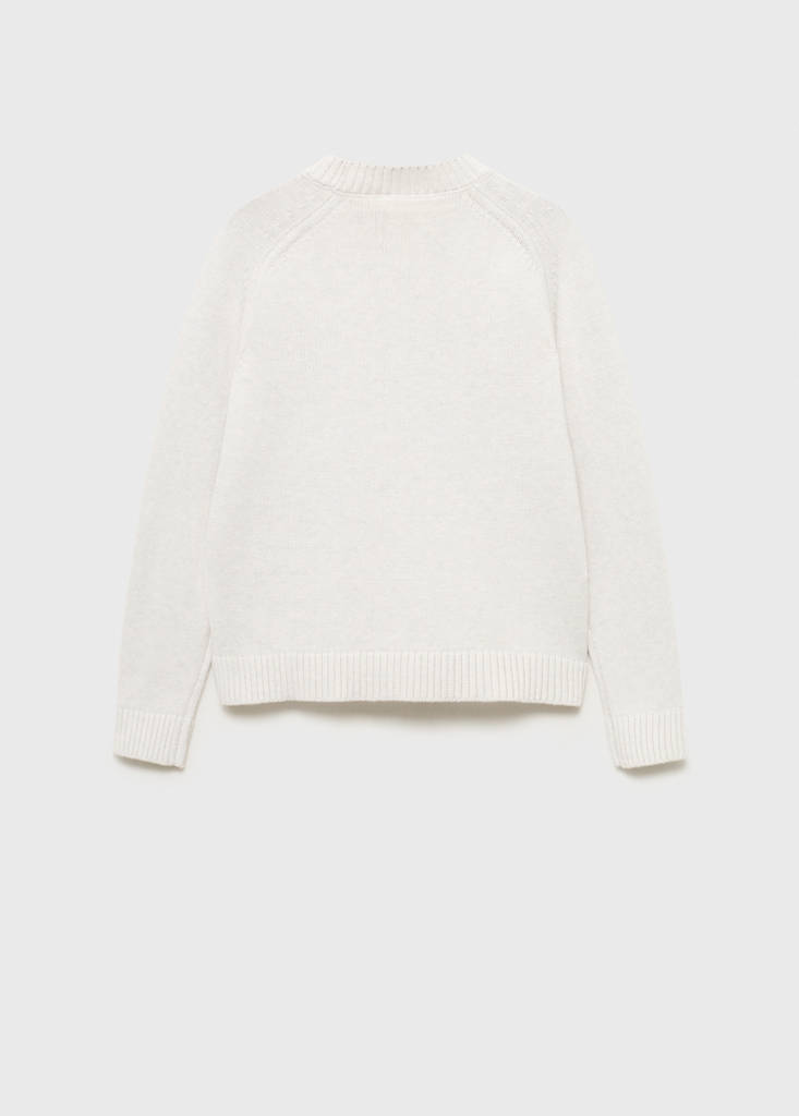 Knitted cotton sweater — Light/Pastel Grey