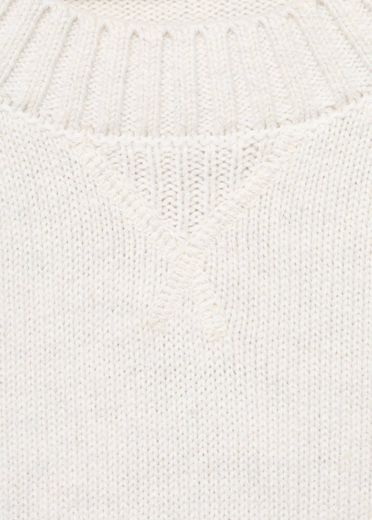 Knitted cotton sweater — Light/Pastel Grey