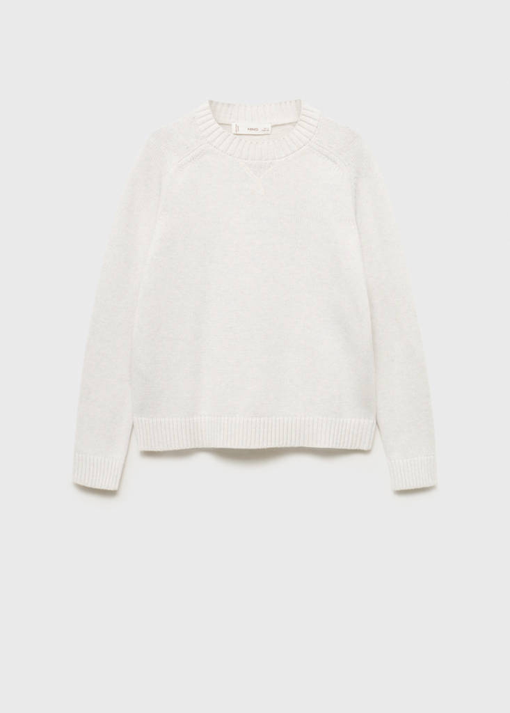 Knitted cotton sweater — Light/Pastel Grey