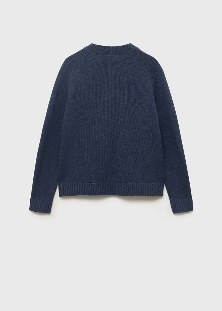 Knitted cotton sweater — Indigo Blue
