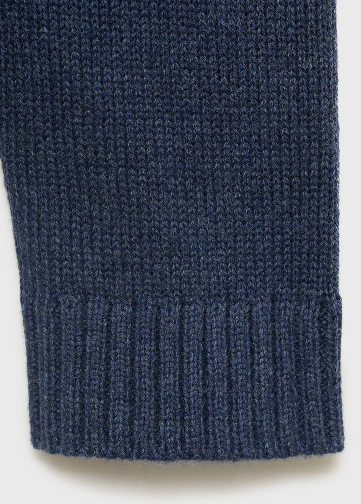 Knitted cotton sweater — Indigo Blue