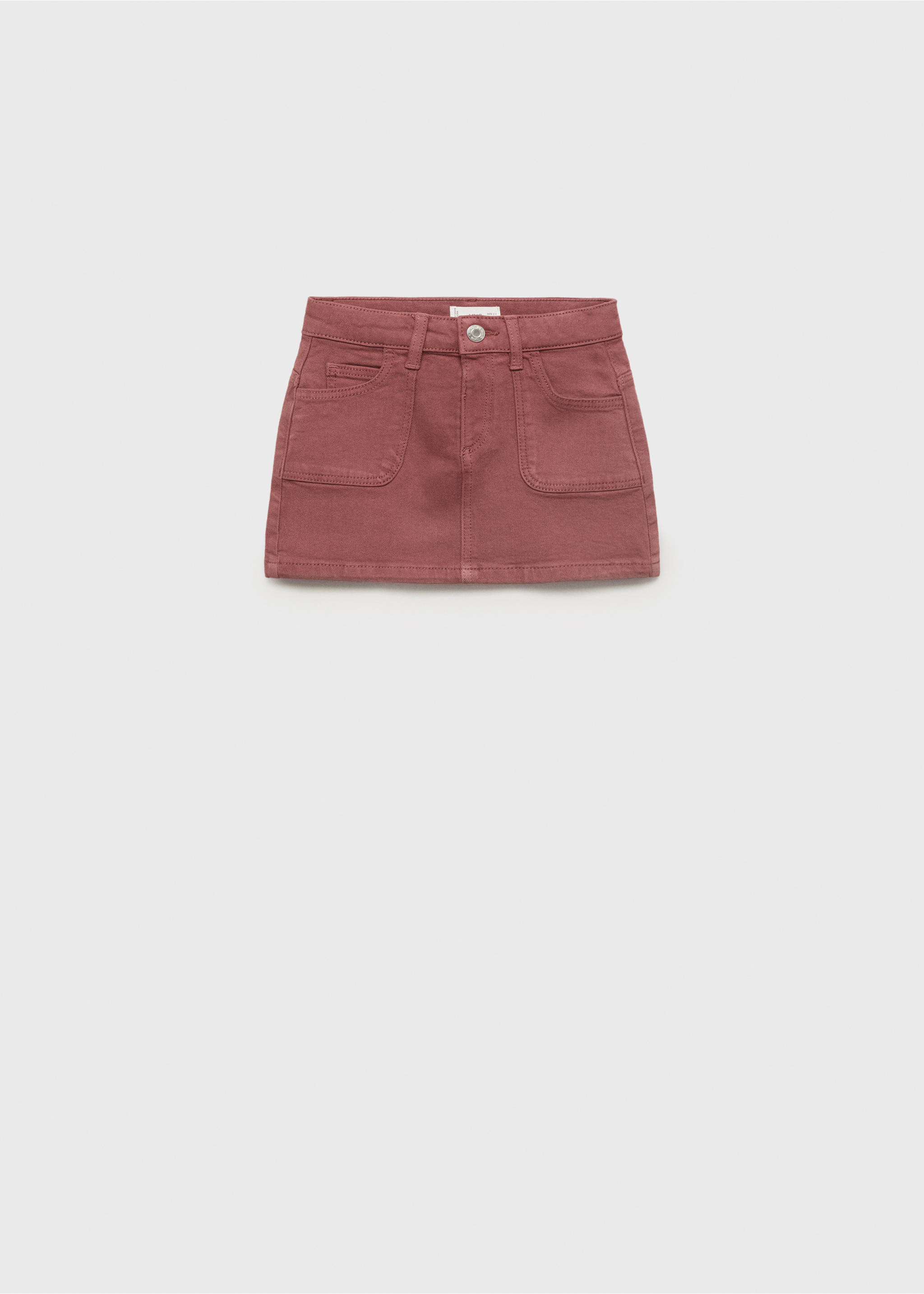 Denim skirt - Article without model, Cherry. Ref: 17093278-00.