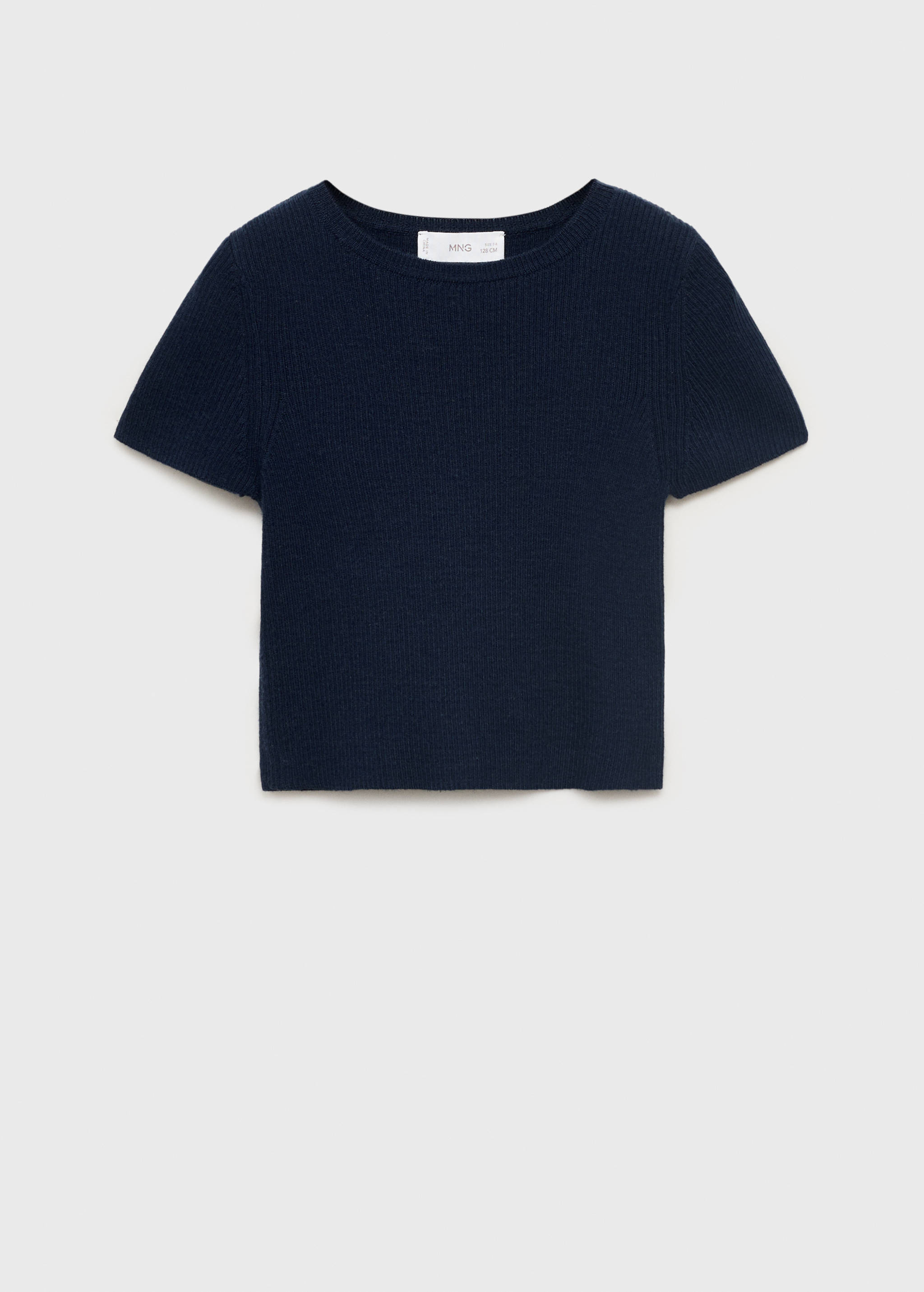 Geripptes Strick-T-Shirt - Artikel ohne Model