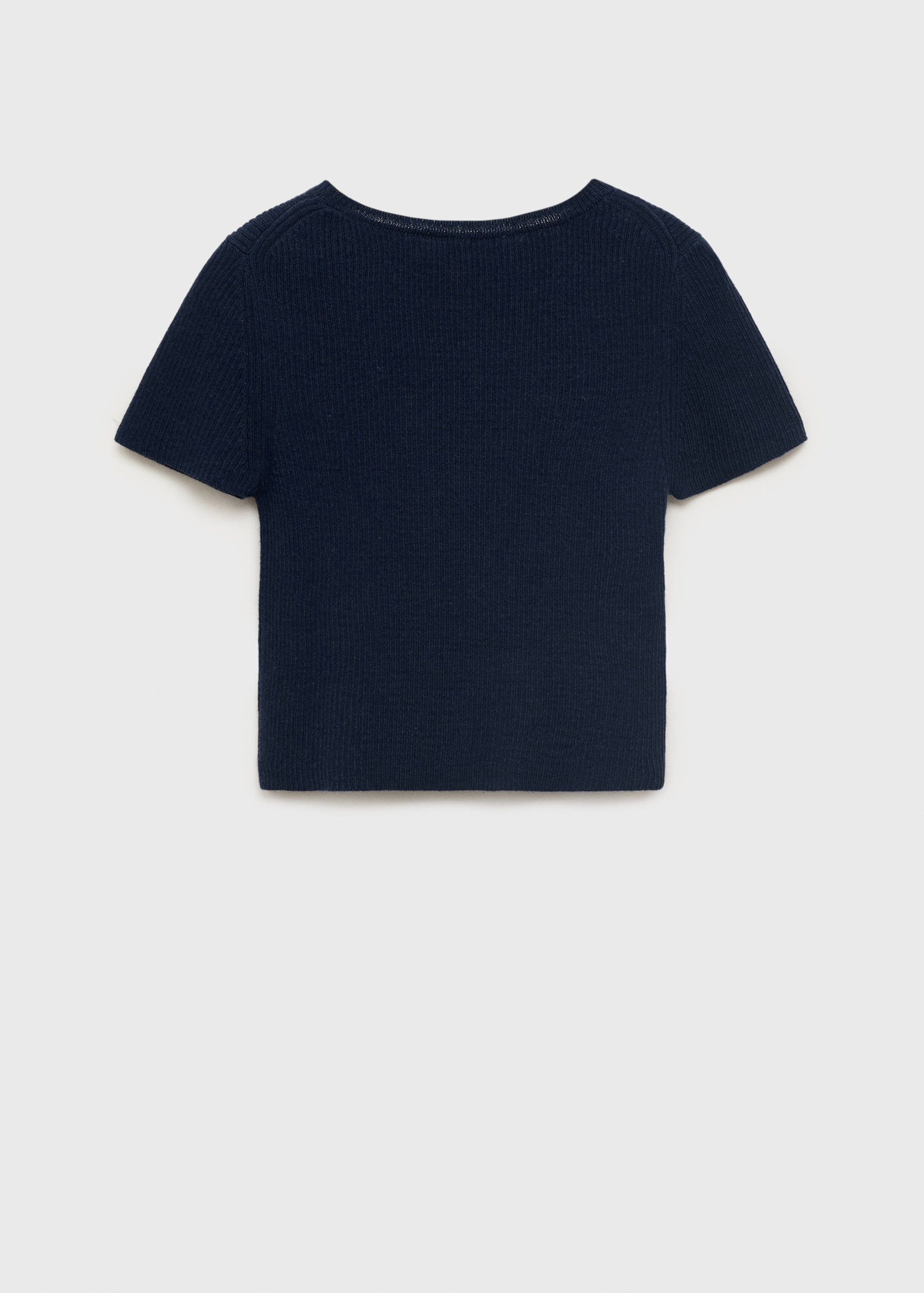 Geripptes Strick-T-Shirt - Rückseite des Artikels