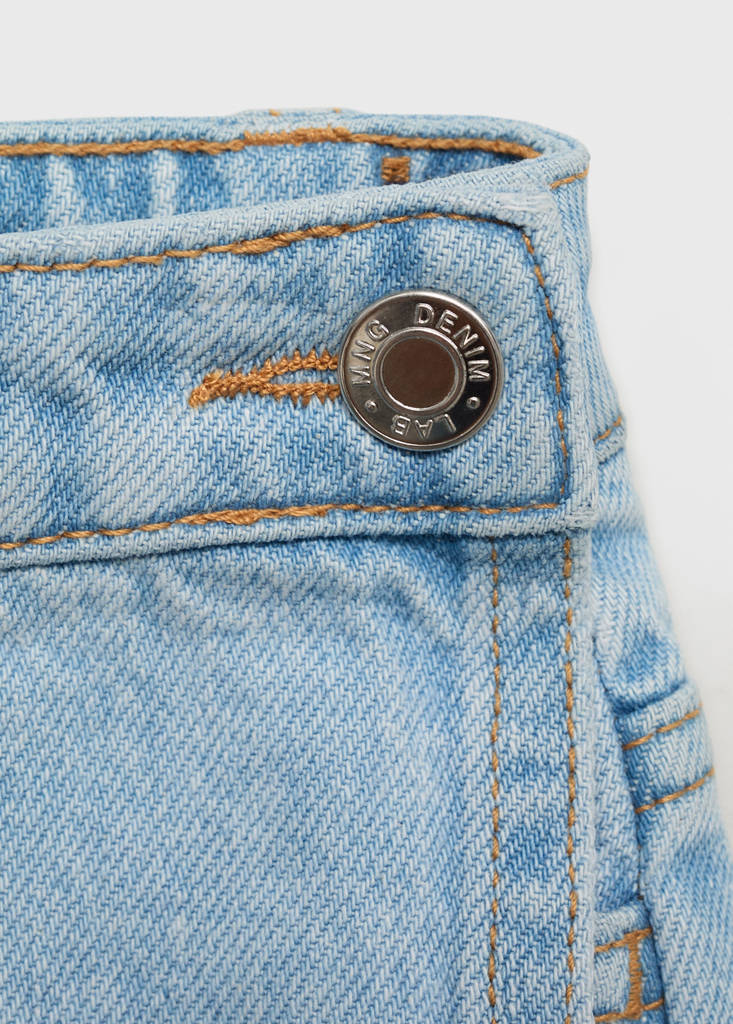 Wrapped denim skort — Light Blue