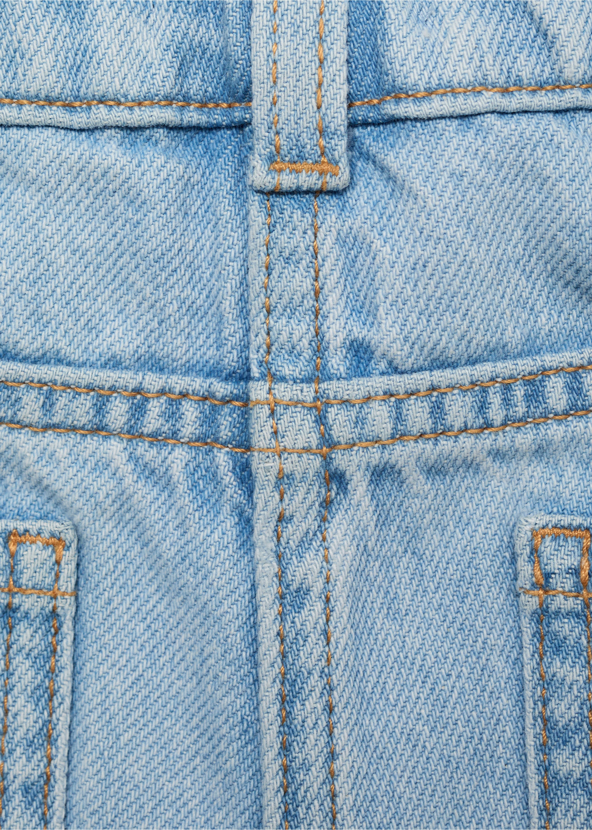 Wrapped denim skort - Details of the article 0, Light Blue. Ref: 17093280-00.