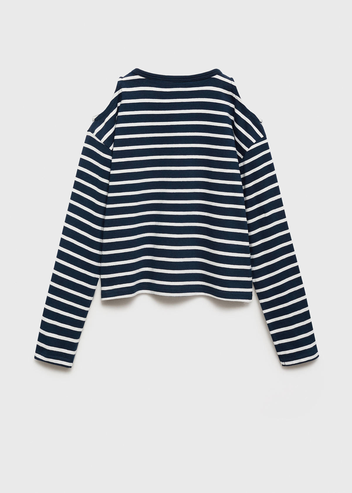 Striped t-shirt with cut-out — Navy