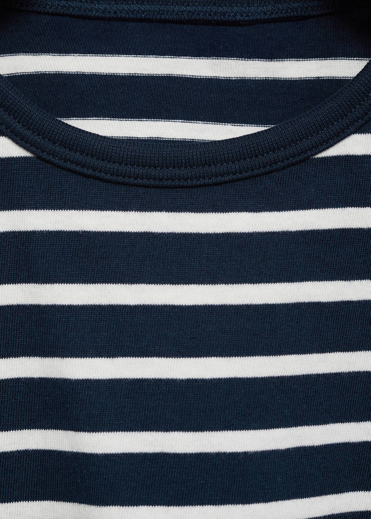 Striped t-shirt with cut-out — Navy