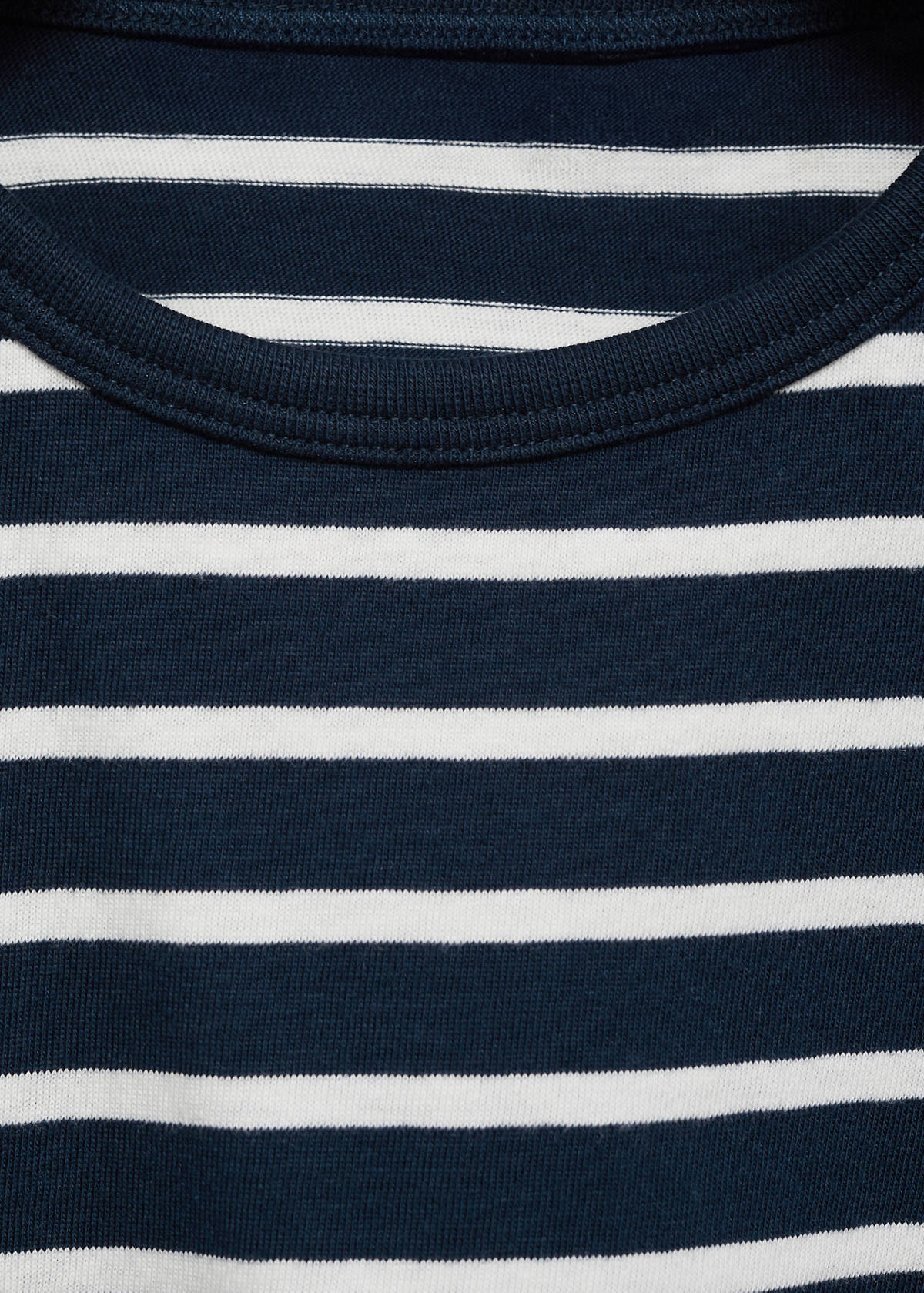 Striped t-shirt with cut-out — Navy