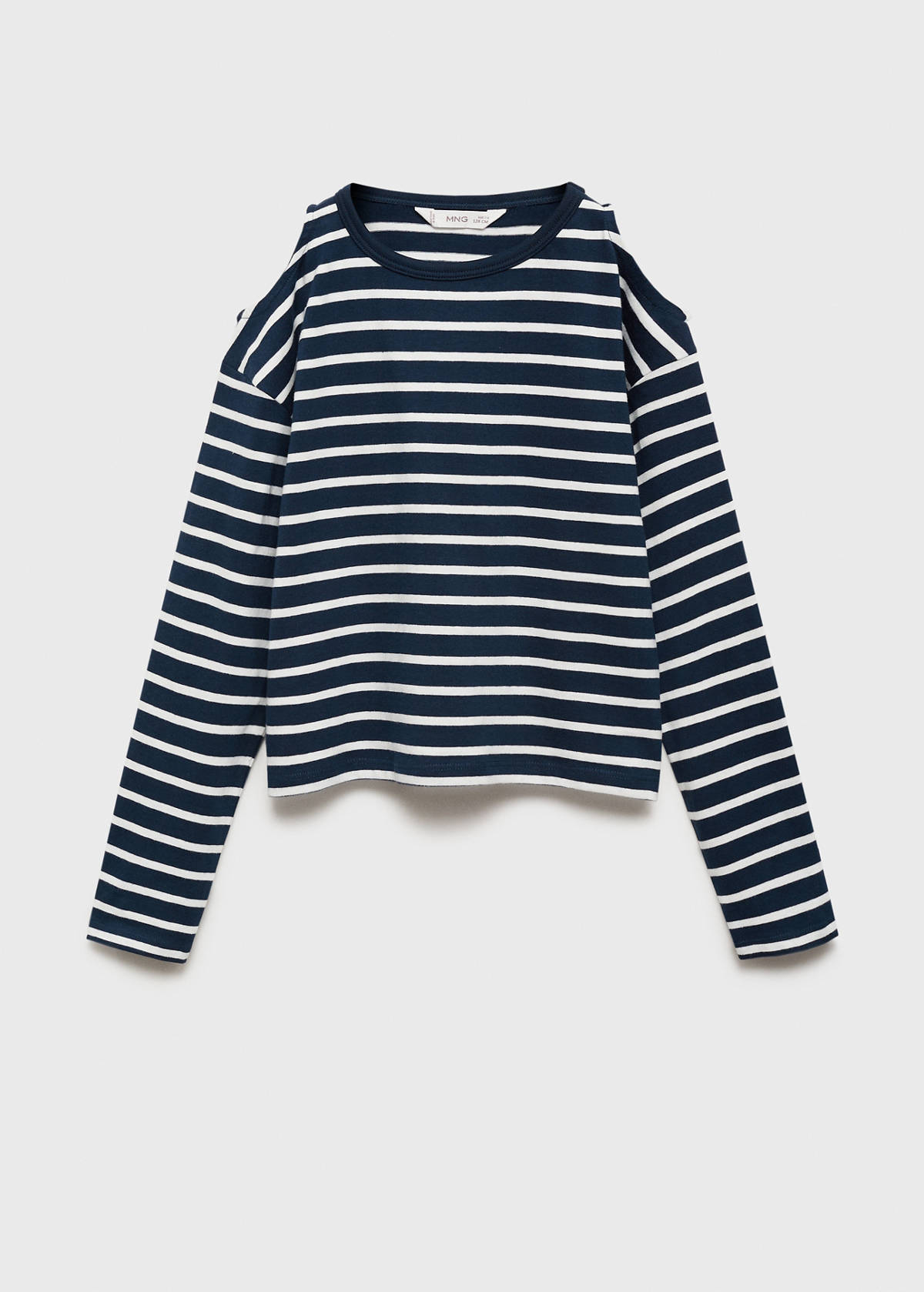 Striped t-shirt with cut-out — Navy