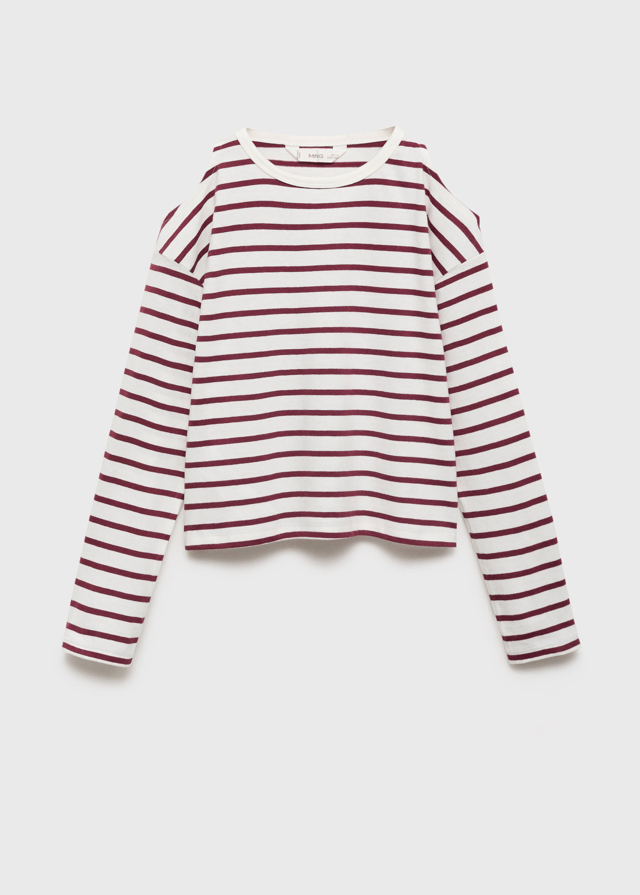 Striped t-shirt with cut-out - Article without model