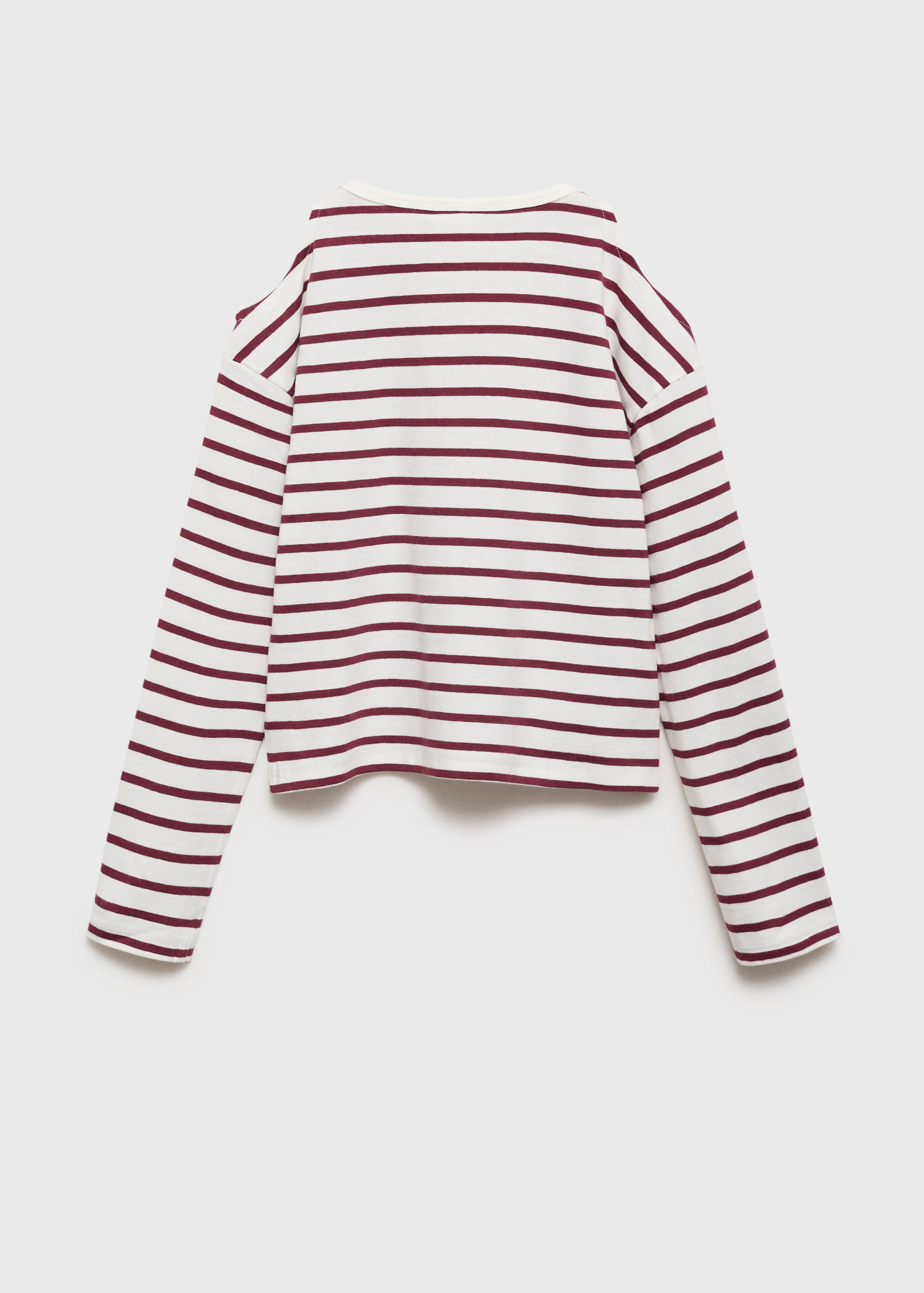 Striped t-shirt with cut-out - Reverse of the article