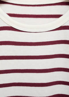 Striped t-shirt with cut-out — Maroon 4