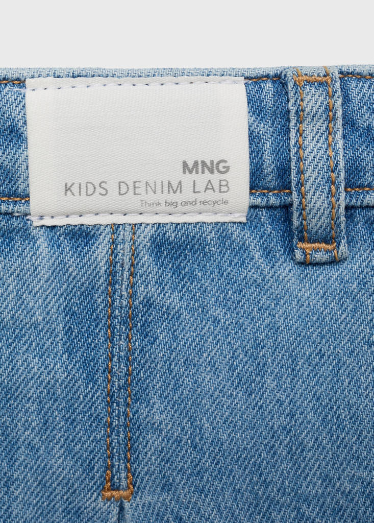 Pleated denim skirt — Medium Blue