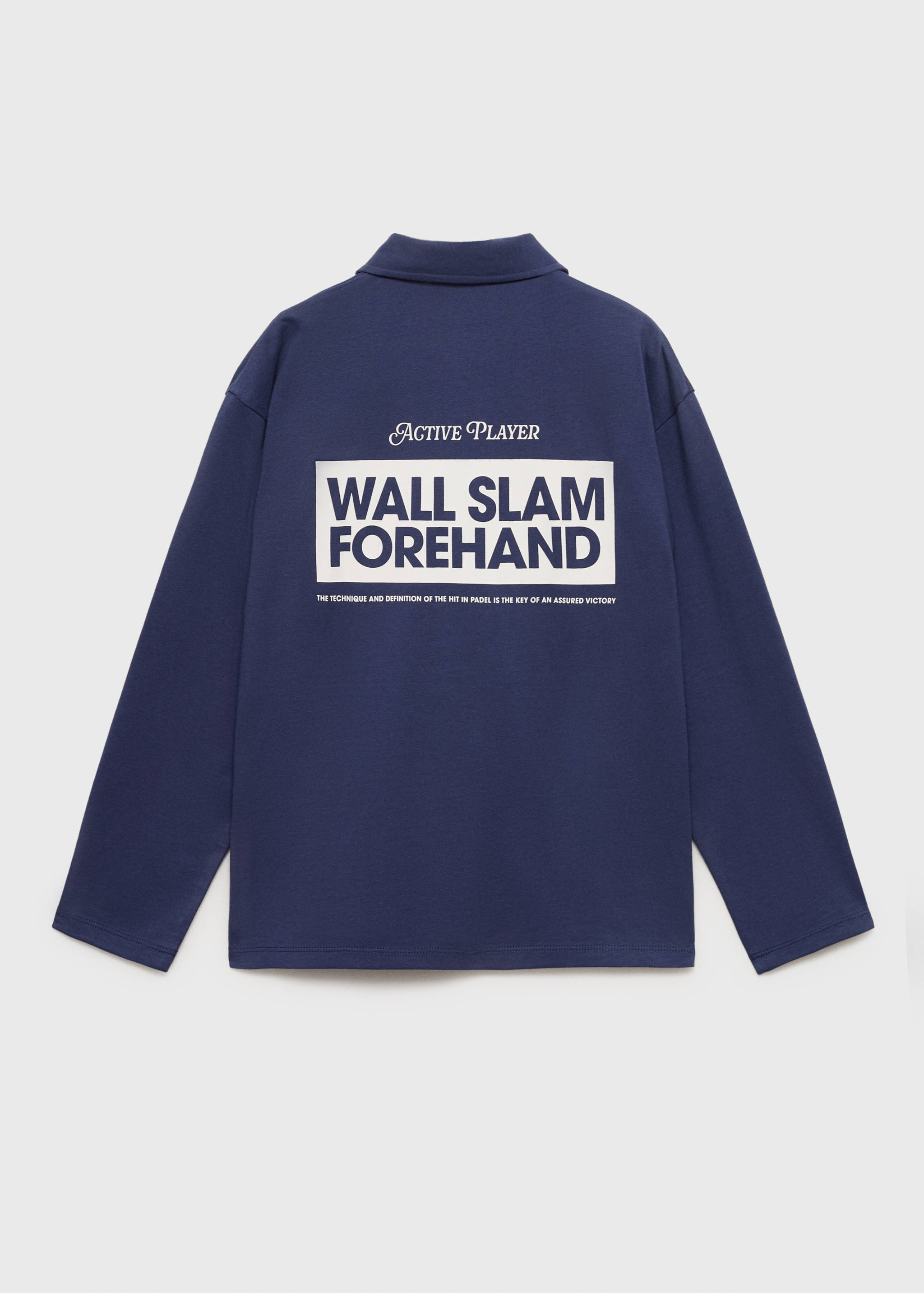 Printed cotton polo shirt - Reverse of the article