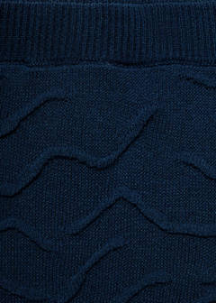 Textured long skirt — Navy 6
