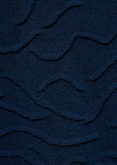 Textured long skirt — Navy 8