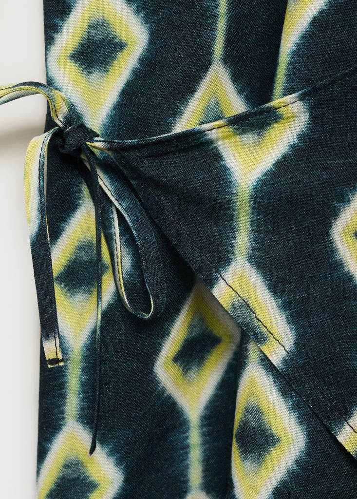 Halter-neck crossover top — Night Blue