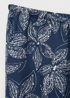 Flower print trousers — Navy 8