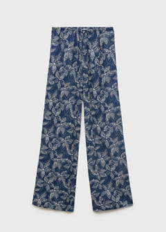 Flower print trousers — Navy 14