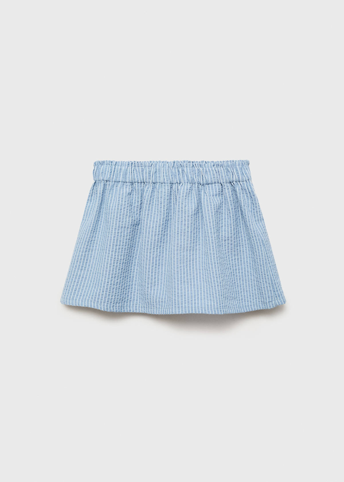 Striped cotton skirt — Sky Blue
