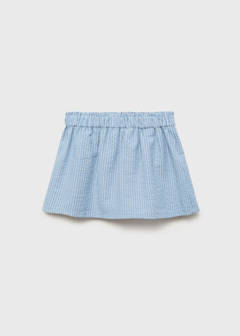 Striped cotton skirt — Sky Blue 4