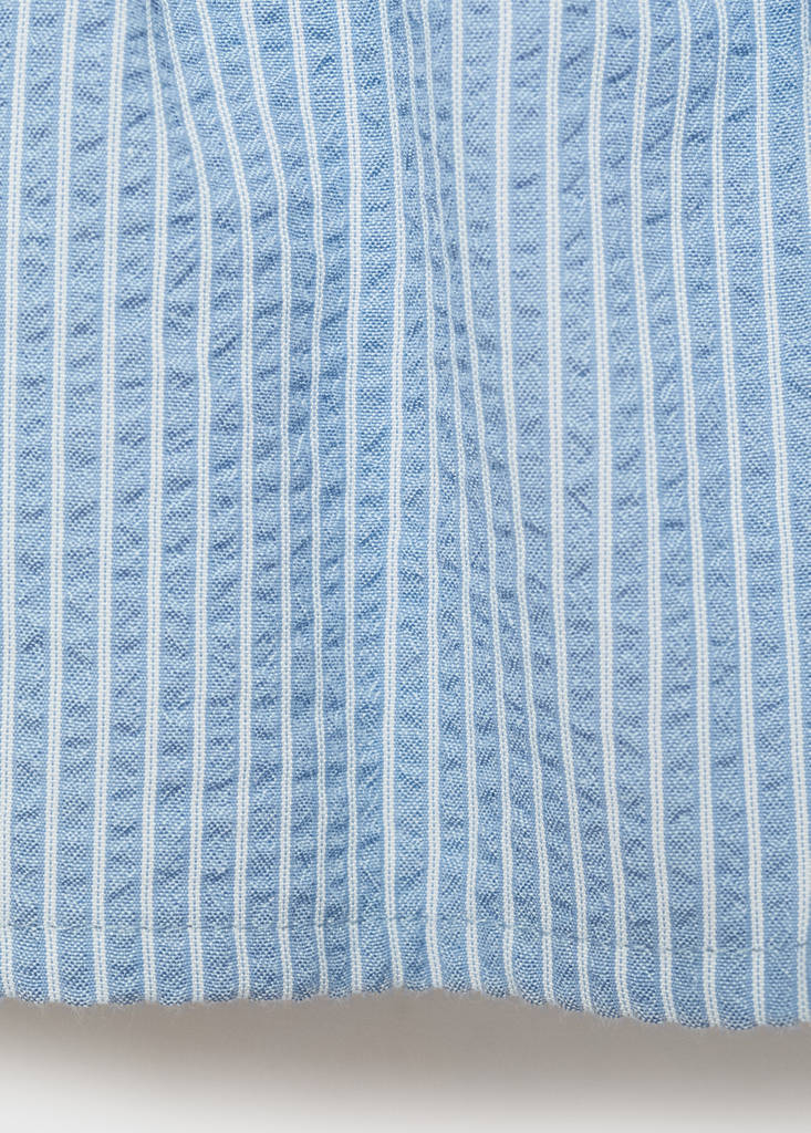 Striped cotton skirt — Sky Blue