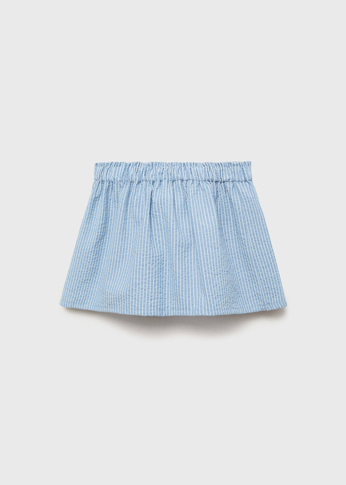 Striped cotton skirt — Sky Blue