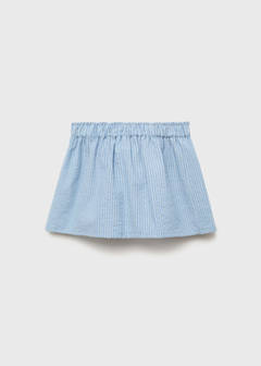 Striped cotton skirt — Sky Blue 2