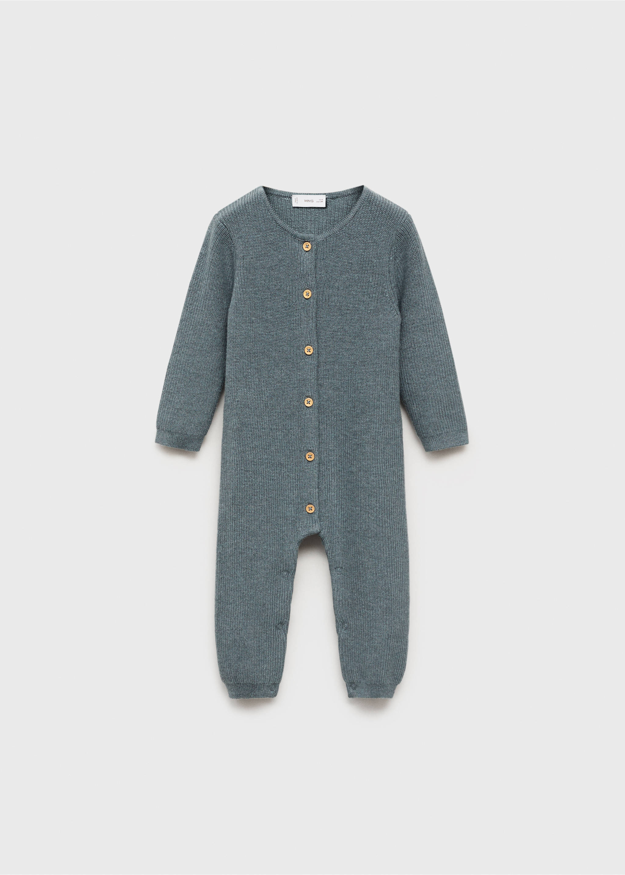 Knitted long jumpsuit - Article without model, Petrol Blue. Ref: 17093291-00.