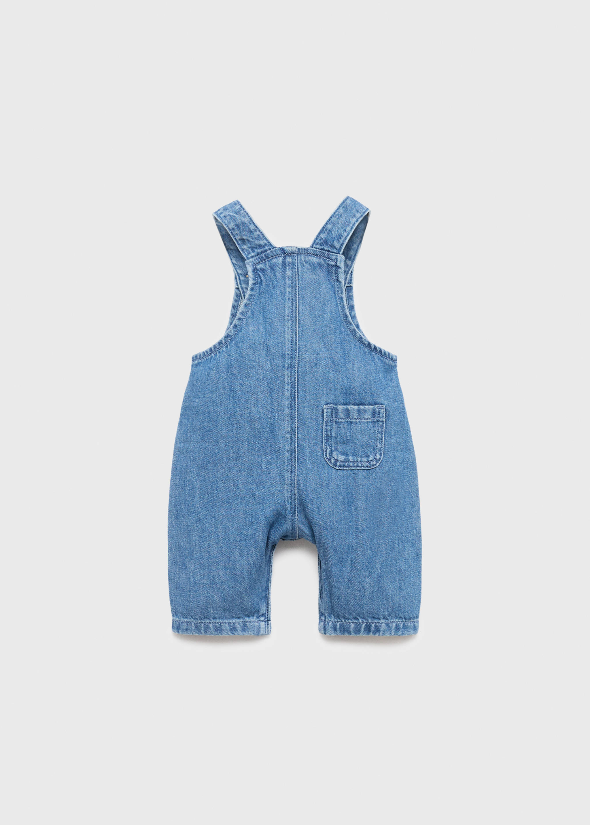 Джинсовый полукомбинезон с карманами - Обратная сторона изделия