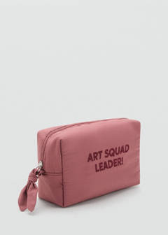 Embroidered cosmetic bag — Pink 2