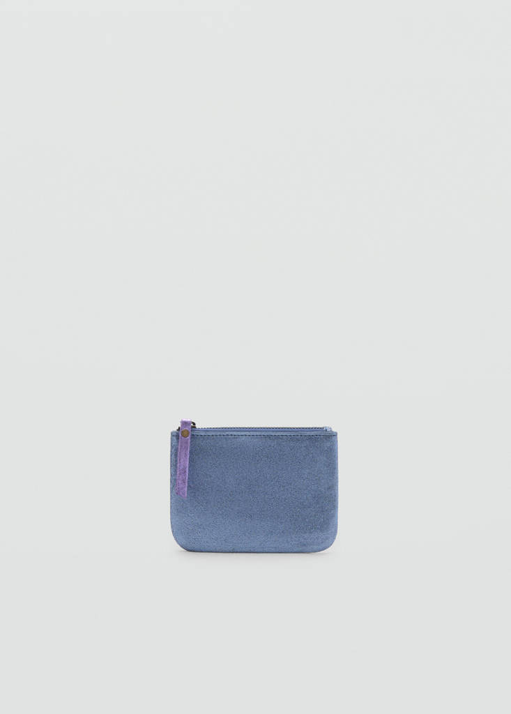 Metallic leather purse — Blue