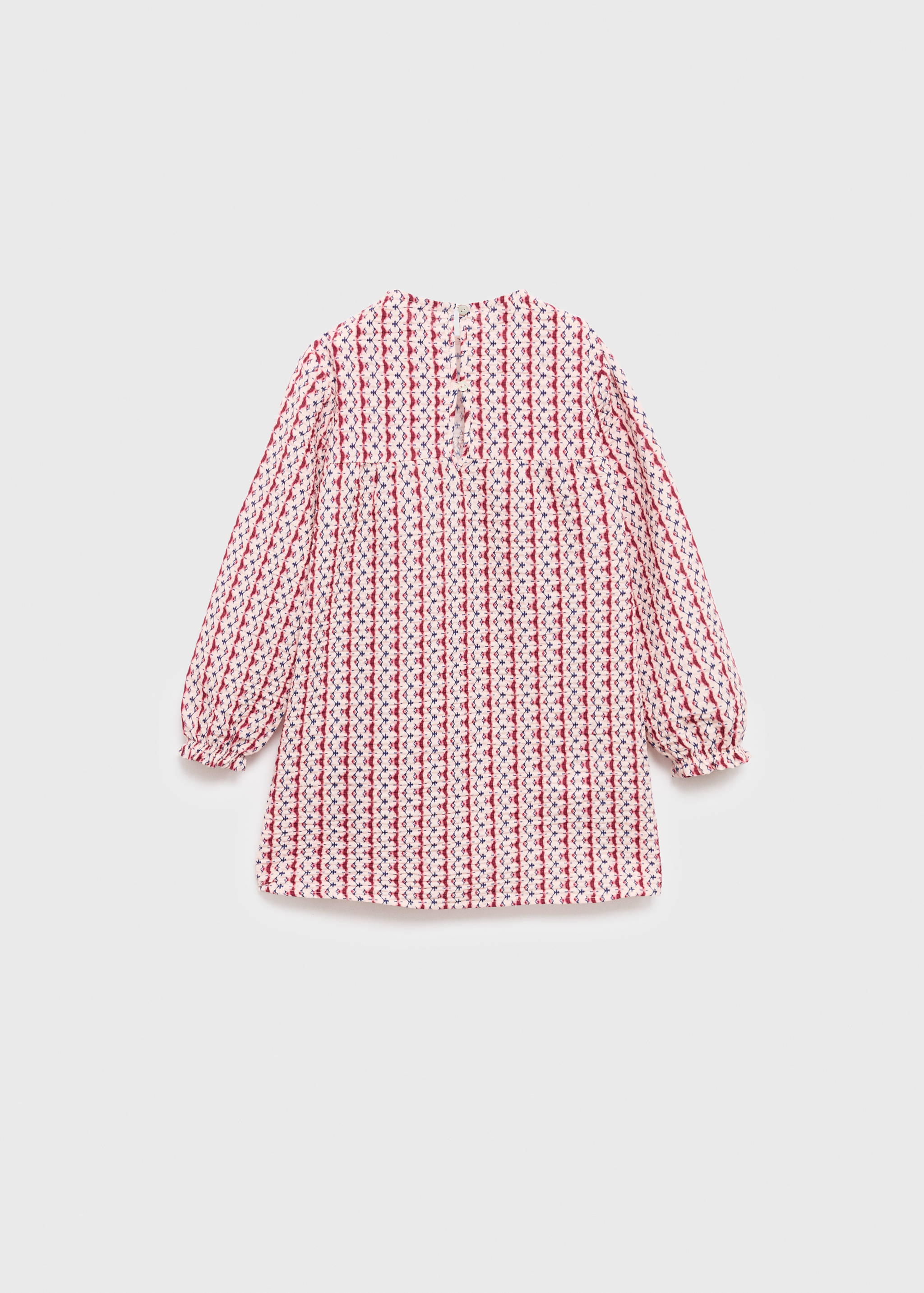 Printed short dress - Reverse of the article