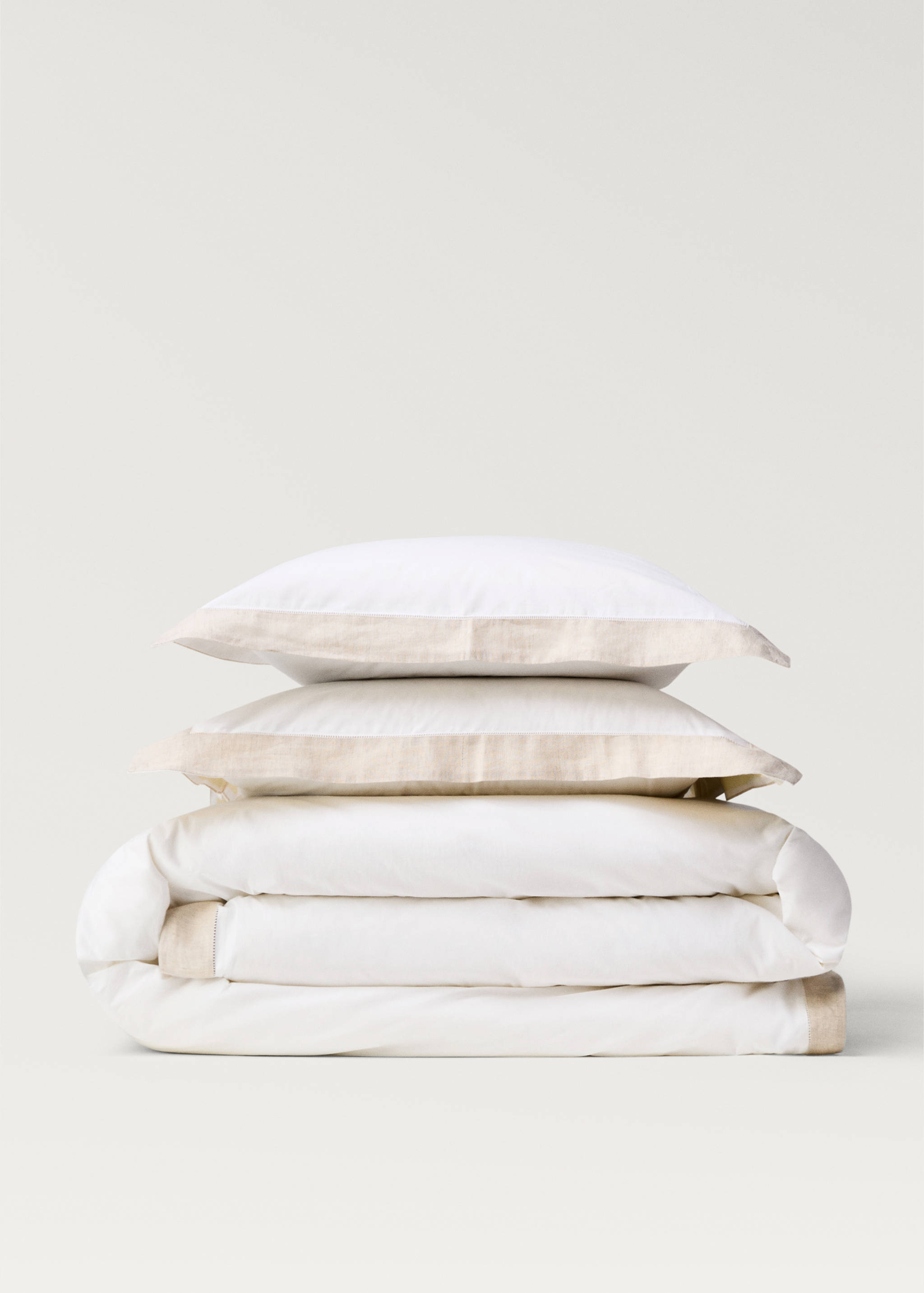 Linen duvet cover with decorative trim Superking bed - Article without model