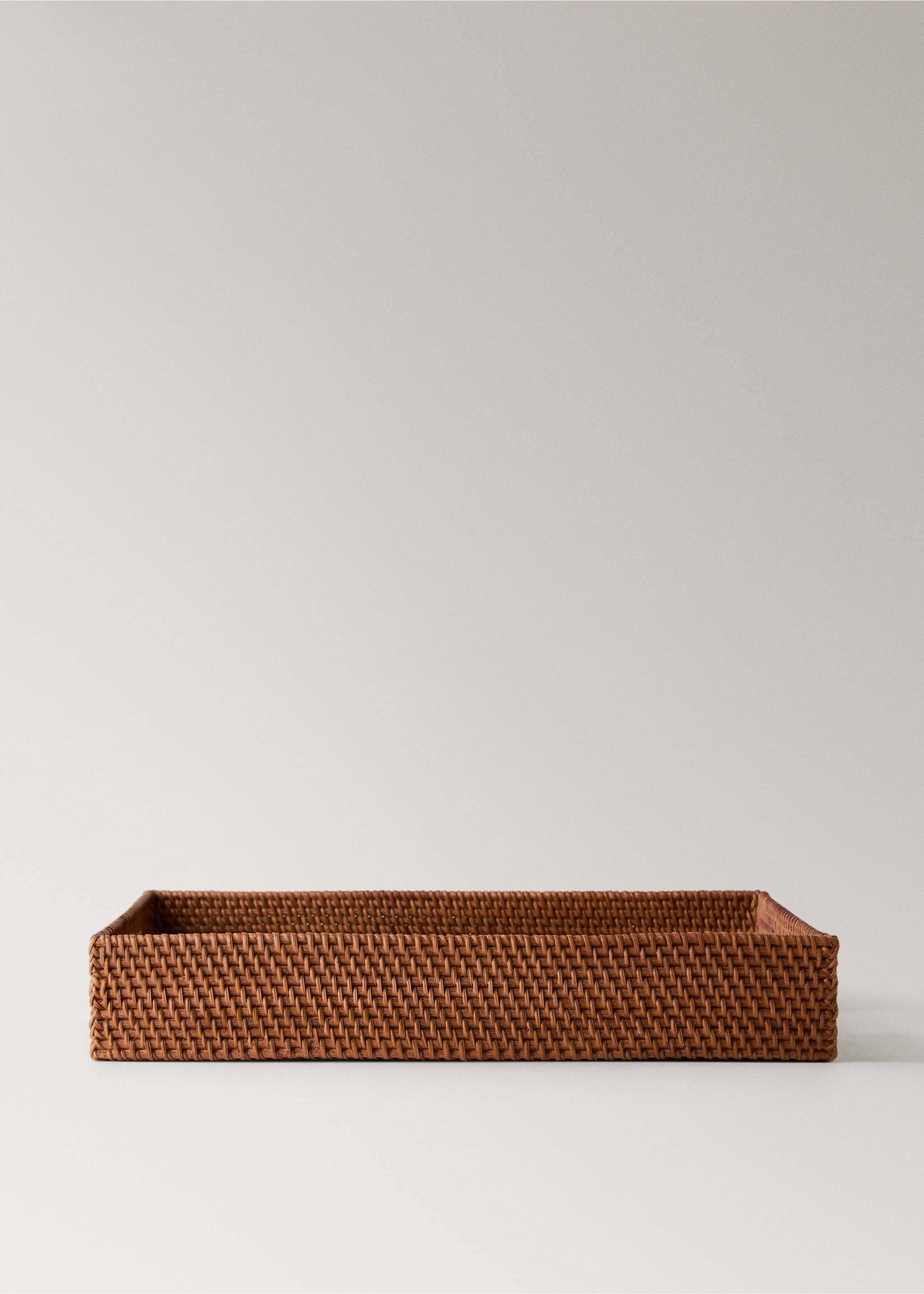 Rattan decorative tray with handles - Article without model, Brown. Ref: 17093312-00.