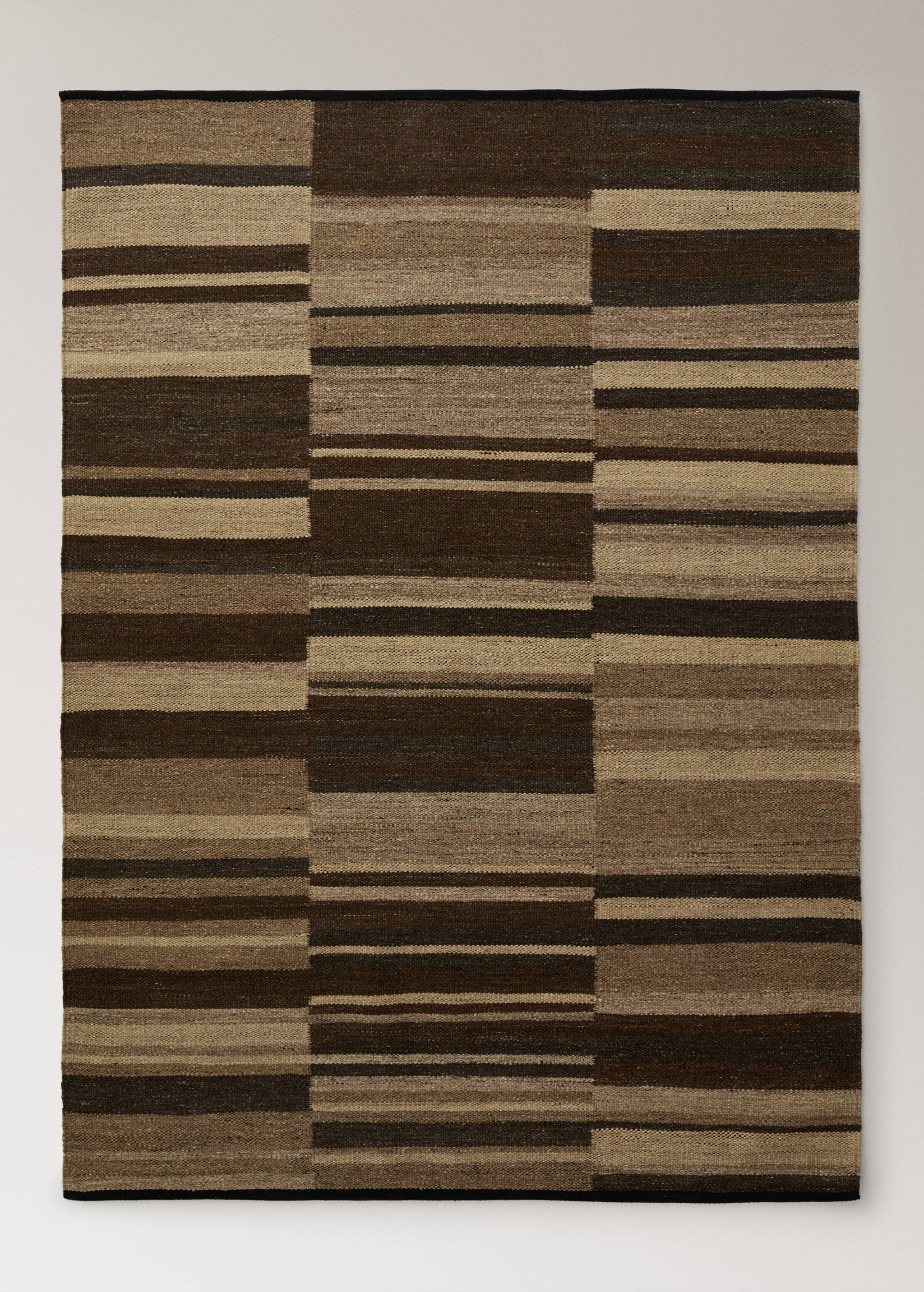 Two-tone striped wool rug - Article without model