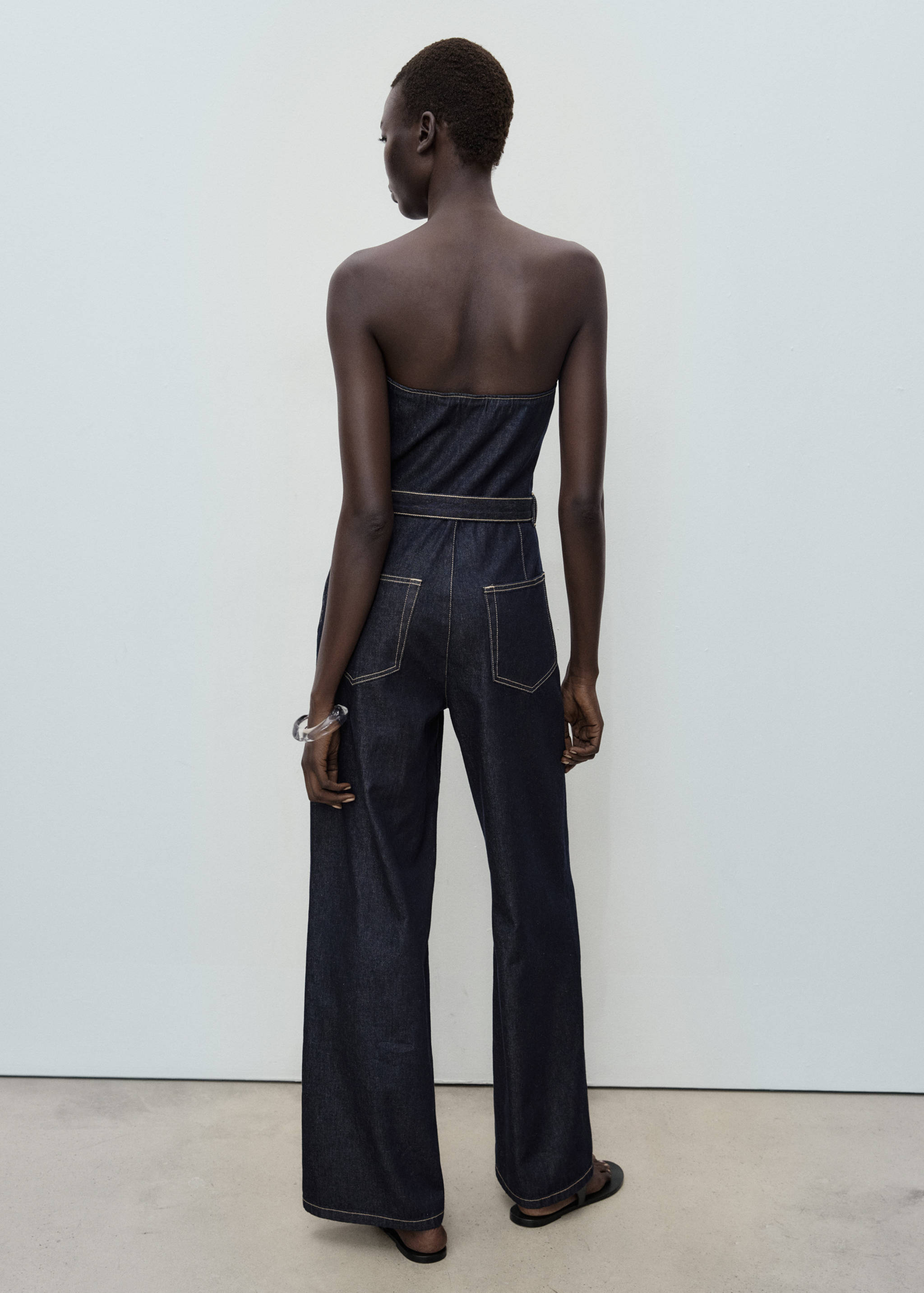 Strapless denim jumpsuit - Reverse of the article