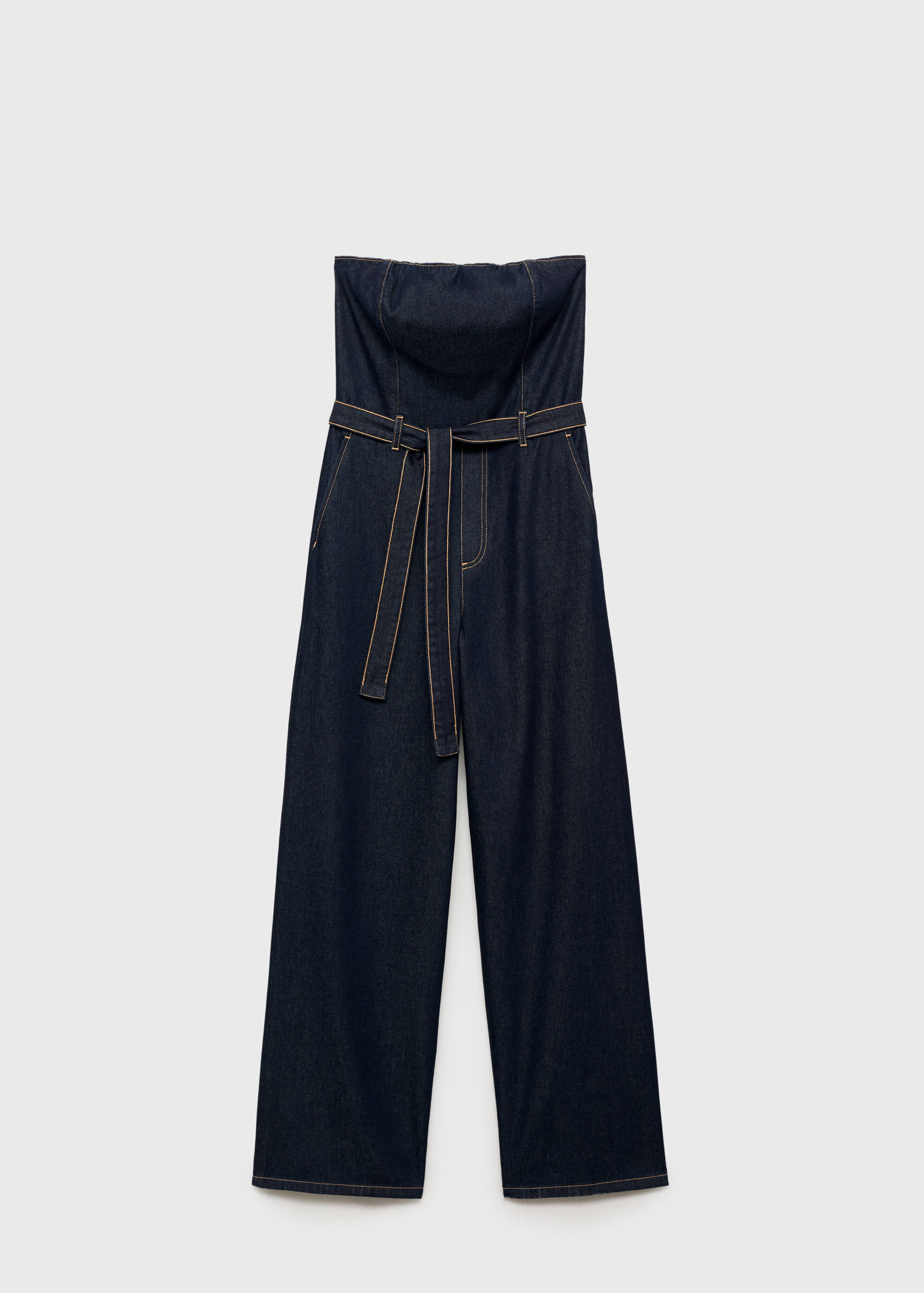 Strapless denim jumpsuit - Article without model