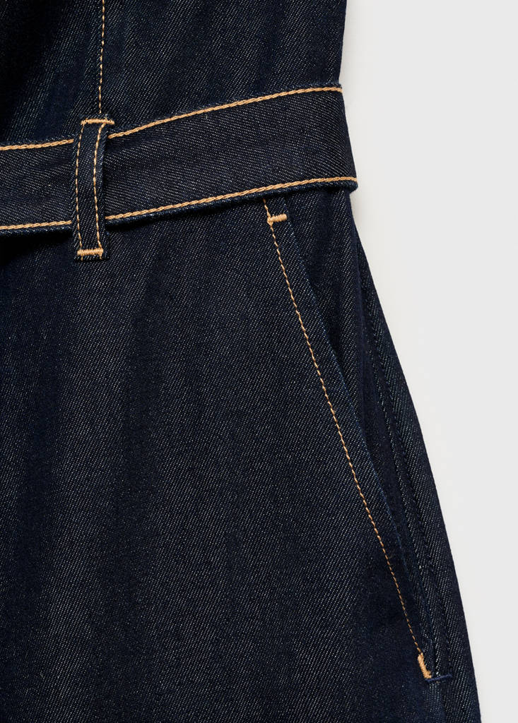 Strapless denim jumpsuit — Open Blue