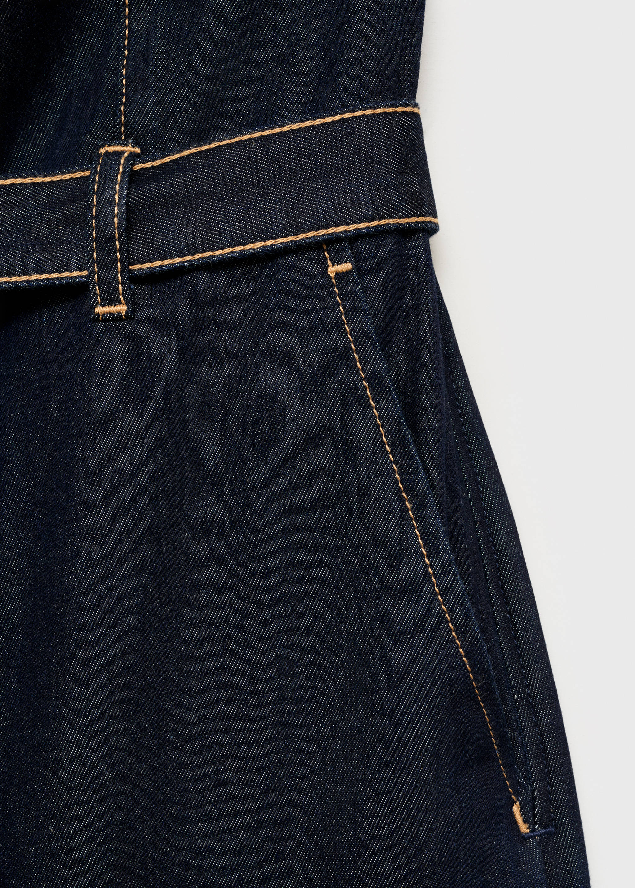 Strapless denim jumpsuit - Details of the article 0