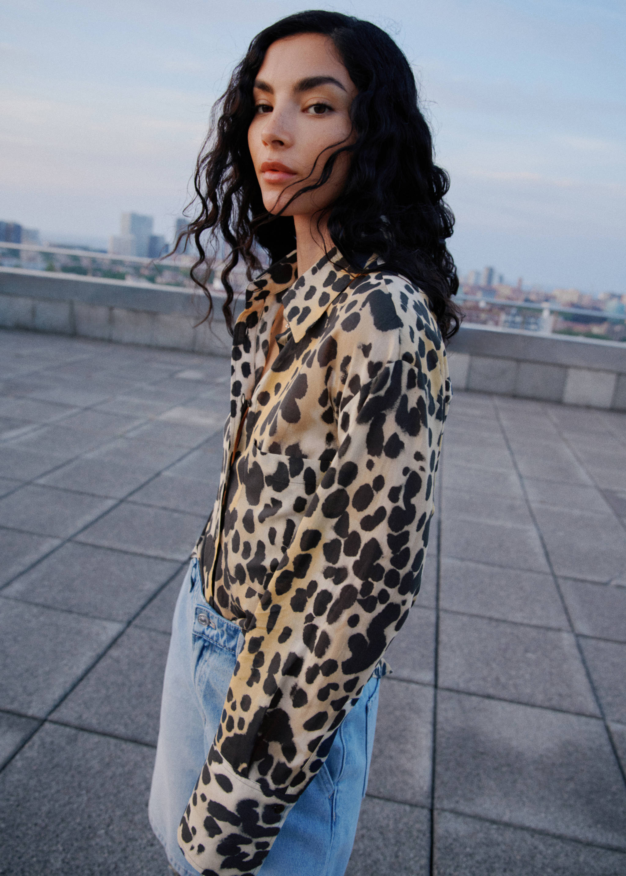 Leopard-print shirt with pocket - Medium plane